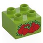 Duplo Brick 2 x 2 with Strawberries Print