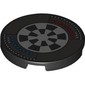 Tile Round 3 x 3 with Silver Dejarik Table, Red/Blue Buttons print