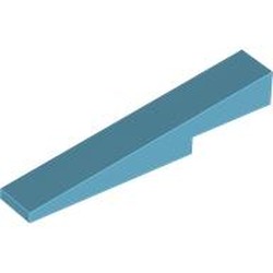 LEGO part 4569 Slope 1 x 6 x 1 with 1 x 2 x 1/3 Cutout in Medium Azure