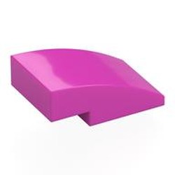 LEGO part 24309 Slope Curved 3 x 2 No Studs in Bright Purple/ Dark Pink