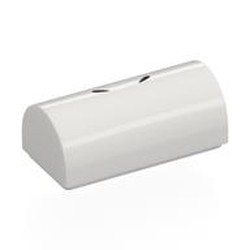 LEGO part 3563pr0001 Brick Curved 1 x 2 x 2/3 Double Curved Top, No Studs, Nostrils Print in White