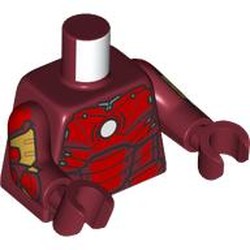 LEGO part 973c10h10pr0008 Torso, Dark Red Arms and Hands with print in Dark Red