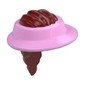 Headwear, Hair with Bright Pink Visor pattern