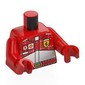 Torso, Racing Suit, White Panels, Vodaphone/Shell/Ferrari Logos print, Red Arms and Hands
