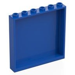 LEGO part 59349 Panel 1 x 6 x 5 in Bright Blue/ Blue