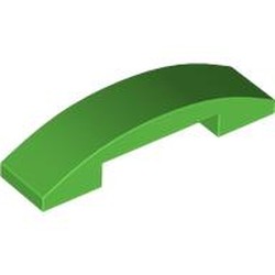 LEGO part 93273 Slope Curved 4 x 1 Double with No Studs in Bright Green