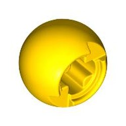 LEGO part 53585 Technic Ball Joint with Through Axle Hole in Bright Yellow/ Yellow