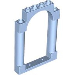 LEGO part 40066 Panel 1 x 6 x 7 with 2 Columns and Arch in Light Royal Blue/ Bright Light Blue
