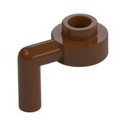 LEGO part 3661 Plate Round 1 x 1 with Vertical Bar in Reddish Brown