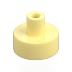 LEGO part 20482 Tile Round 1 x 1 with Hollow Bar in Cool Yellow/ Bright Light Yellow