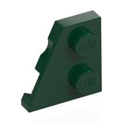 LEGO part 24299 Wedge Plate 2 x 2 Left in Earth Green/ Dark Green