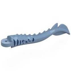 LEGO part 119083pr0001 Animal Body Part, Dinosaur, Mosasaurus Tail with Dark Blue Markings print in Sand Blue