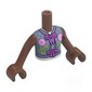 Minidoll Torso Girl with Medium Brown Arms and Hands with print