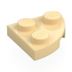 LEGO part 7904 Plate Round Corner 2 x 2 in Brick Yellow/ Tan