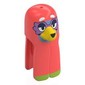 Minifig Head Special Dog with Blanket Coral with Medium Blue Face, Yellow Nose, White Eyebrows, Lavender Glasses print