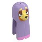 Minifig Head Special Dog with Blanket Lavender with Brown Face, Bright Light Yellow Nose, Eyebrows print