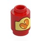 Brick Round 1 x 1 Open Stud with Bean Can print