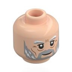 LEGO part 28621pr0223 Minifig Head with Print in Light Nougat