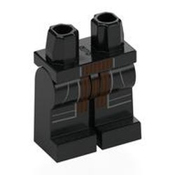 LEGO part 970c03pr0096 Hips and Black Legs with Print in Black