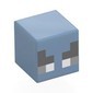 Minifig Head Special, Small Cube (Baby), Black, Dark Bluish Gray, and White Eyes Print