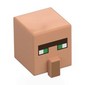 Minifig Head Special, Cube with Nose and Villager Face with Green Eyes Print