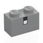 Brick 1 x 2 with Pixelated Black/White Eye print