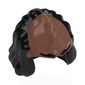 Head Top, Klingon Cranial Ridges, Hair Mid-Length Black pattern