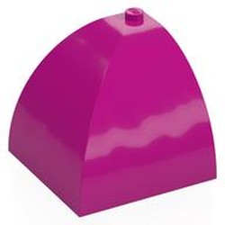 LEGO part 5925 Panel 5 x 5 x 3 1/3 in Bright Reddish Violet/ Magenta
