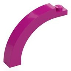LEGO part 5845 Brick Arch 1 x 5 x 3 1/3 Curved Top in Bright Reddish Violet/ Magenta
