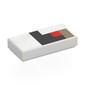 Tile 1 x 2 with Pixelated Red/Black/Dark Tan Eye print