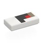 Tile 1 x 2 with Pixelated Red/Black/Dark Tan Eye print