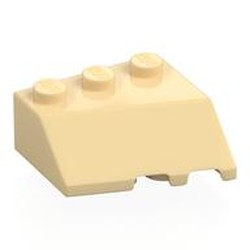 LEGO part 42862 Wedge Sloped 45° 3 x 3 Left in Brick Yellow/ Tan