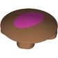 Plate Round 2 x 2 with Rounded Bottom [Boat Stud] with Dark Pink Oval print