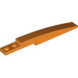 LEGO part 85970 Brick Curved 10 x 1 [Asymmetric Inside Ridges] in Bright Orange/ Orange
