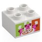 Duplo Brick 2 x 2 with print