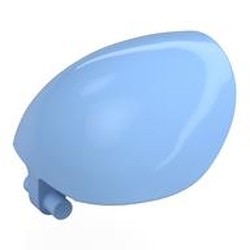 LEGO part 1686 Large Figure Shoulder Cover, Armor, Round, Smooth with Bar in Light Royal Blue/ Bright Light Blue