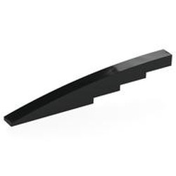 LEGO part 7236 Slope Curved 1 x 12 x 1 2/3 with Cutouts in Black