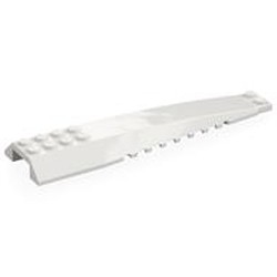 LEGO part 89680 Wedge Curved 16 x 4 Triple without Inner Ridges in White