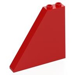 LEGO part 2937 Slope 55° 1 x 6 x 5 with Bottom Stud Holders in Bright Red/ Red
