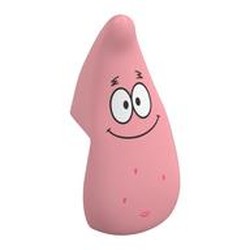 LEGO part 8377pr0001 Minifig Head Special, Patrick Starfish with White Eyes, Dark Pink Spots print in Warm Pink