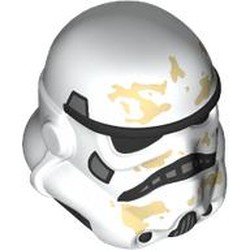 LEGO part 42861pat0001pr0003 Helmet Stormtrooper Dual Molded with print in White