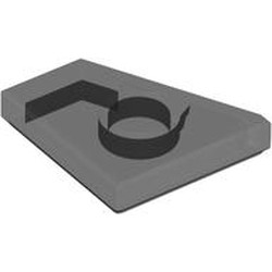 LEGO part 7829 Wedge Tile 2 x 2 Right in Trans-Black