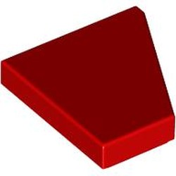 LEGO part 7828 Wedge Tile 2 x 2 Left in Bright Red/ Red