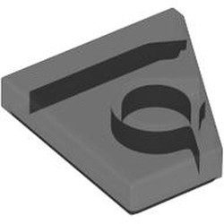 LEGO part 7828 Wedge Tile 2 x 2 Left in Trans-Black