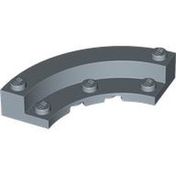 LEGO part 5532 Brick Round Corner 5 x 5 Macaroni with 1/3 Inner Side in Sand Blue