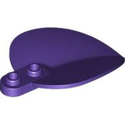 LEGO part 7096 Plant, Leaf/Petal 4 x 6 x 1 1 / 3 in Medium Lilac/ Dark Purple
