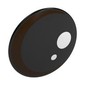 Shield Round Bowed with Eye, White Circles, Reddish Brown Iris print