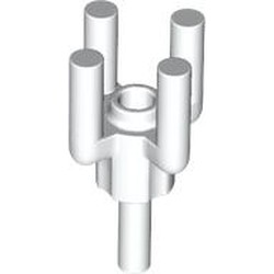 LEGO part 2566 Bar, 4 Top Bars, Palm Tree Top in White