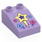 Duplo Brick 3 x 2 Slope 33° with print