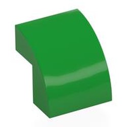 LEGO part 7527 Brick Curved 2 x 2 x 1 2/3 in Bright Green